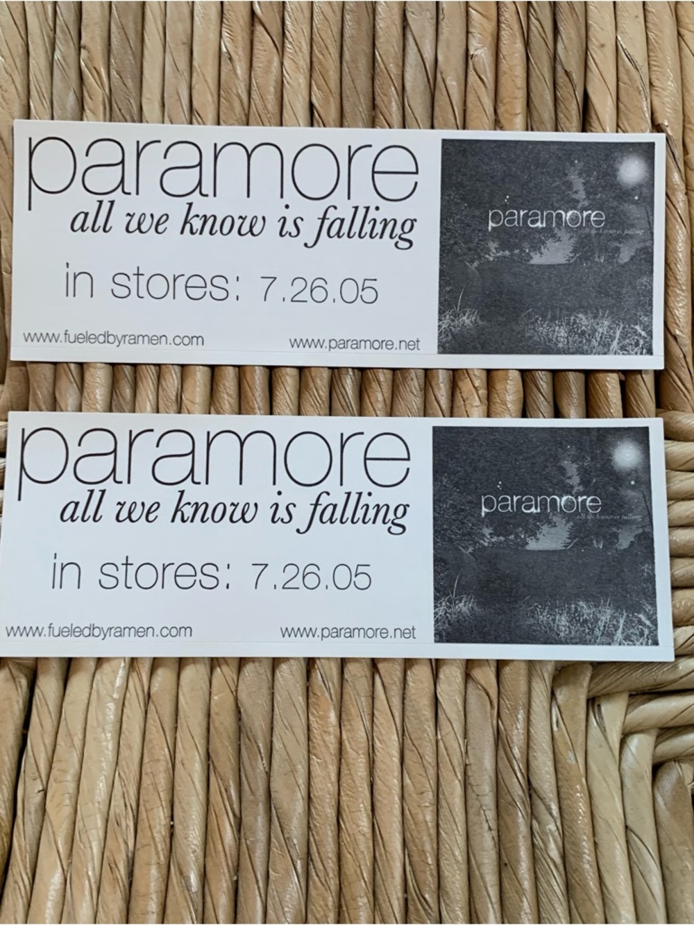 Paramore All We Know Is Falling album promo stickers - Picture 2 of 2